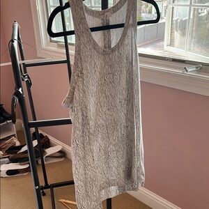 Helmut Lang Gray Patterned Tank Top